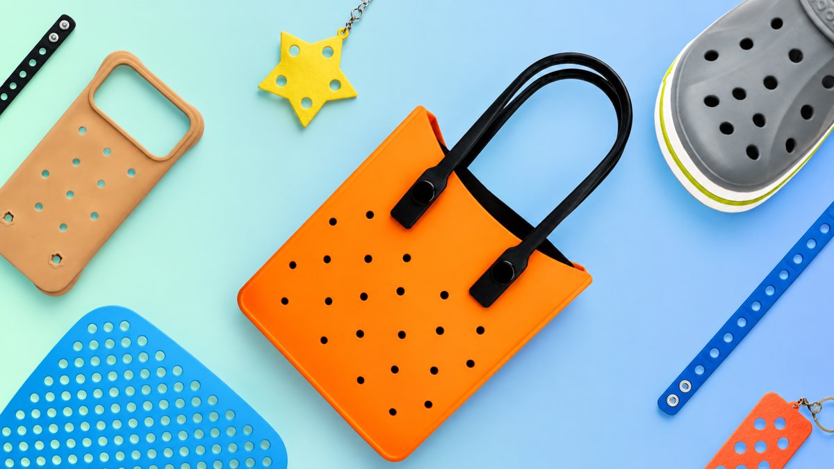 Charm-Träger und Accessoires: Handyhülle, Tasche, Clog und Armbänder mit Pinbobs-Charms